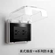 15a Socket Taiwan110v Household Concealed Switch Panel Waterproof Cover Splash-Proof Box118Small box