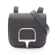 【二手】愛馬仕 (Hermes) Della Cavalleria Mini 082226CK 黑色皮革女士單肩包