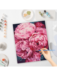 1/2pcs Painting By Numbers For Adults Kits Flowers Modern Wall Art Picture By Numbers For Home Decor