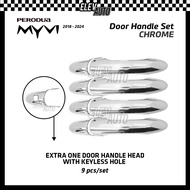 Perodua Myvi G3 Facelift 2018 - 2021 CHROME Door Handle Door Bowl Cover Accessories Gear Up GearUp 2