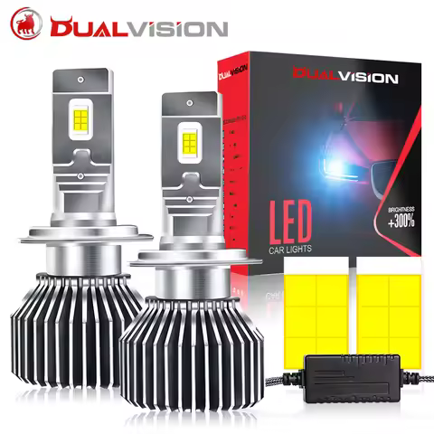 Dualvision K5C H7 LED Headlights H4 H11 H1 H8 H9 9005 9006 HB3 HB4 9012 HIR2 5570 CSP Chip Canbus Dr
