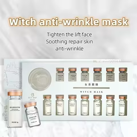Collagen Hyaluronic Acid Face Mask DIY Hyaluronic acid V Face Lifting Firming Whitening Mask Fine Li