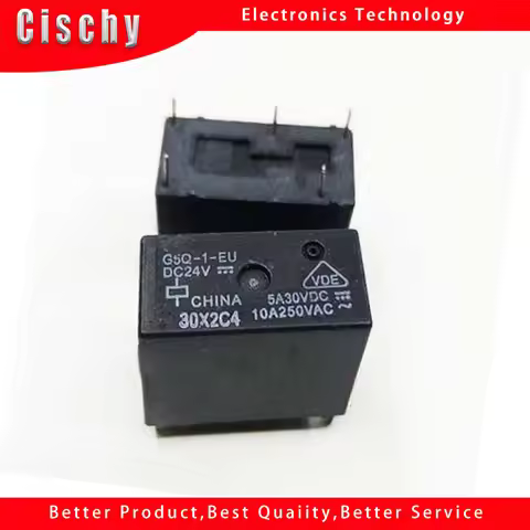 5pcs/lot G5Q-1-EU DC24V 24VDC 24V 5-pin 5A 10A In Stock