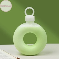Trillionca 500ml Creative Donut Sports Water Bottle Fashion Portable Travel Kettle with Strap High Temperature Resistant Annular Tea Cup SG