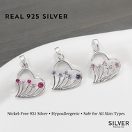 SFO 925 Silver CZ Heart Pendant