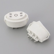 Large Oval Boat-Shaped Switch6Foot3Pressure Noodle Machine Rocker Switch KCD3High Current White Forw