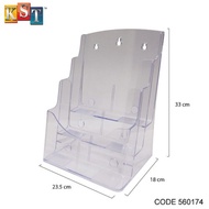 ZESTAR A4 Acrylic Brochure / Flyer Display Stand (2 Compartment)