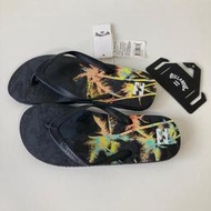 《現貨》BILLABONG 澳洲 男生 海灘拖鞋 US8，US11（TIDES THONG 人字夾腳拖鞋-椰林黑