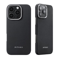 (แถมฟิล์มกระจก) เคส Pitaka Aramid Carbon Fiber with Magnetic สำหรับ iPhone 16 Pro Max