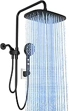 Pavezo 12 Inch Dual Shower Head with Handheld Spray Combo 8+3 Settings - Rain Showerhead High Pressure with Filter - Soft Water Showerheads with Hose - 14.2" Height/Angle Adjustable Slide Bar