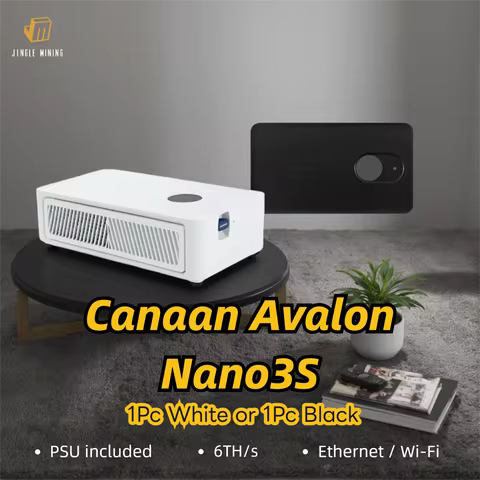 Brand New Canaan Avalon Nano3S Asic Miner BTC Crypto 1Pc Blsck/White 6TH/s 140W 28V Ethernet / Wi-Fi