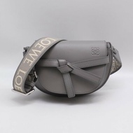LOEWE Gate dual馬鞍包 - mini灰