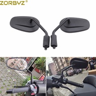 Sale ZORBYZ Universal Motorcycle Black Aluminium Oval Rearview Side Mirrors For Honda Scooter GN250 