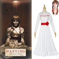 Adult Horror Bride of Chucky Annabelle Cosplay Costume Dress Conjuring Doll Mask Women Girls Evil Ha