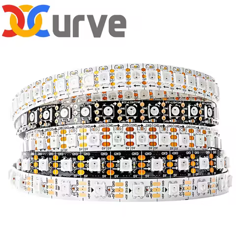 1m 2m 4m 5m WS2812B RGB LED Strip 30/60/74/96/100/144 pixels/leds/m Individual Addressable WS2812 Bl