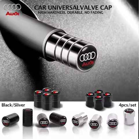 4pcs Metal Car Wheel Tire Valve Cap Protection Cover for Audi Q3 Q4 Q5 Q6 Q7 B8 B6 C6 8p B7 C5 A3 A4