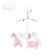 Trousselier - 音樂床鈴裝飾 (小馬與大象) 粉紅色