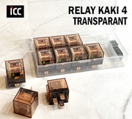 Relay Klakson Transparan Kaki 4 12V 40A Riley Relay Alarm Motor Mobil Universal