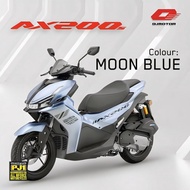 AX200S COVER SET (SIAP STICKER) WHITE/BLUE/BLACK 100%ORI QJMOTOR