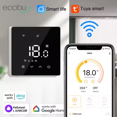 Tuya Smart Wifi Boiler Thermostat Battery Heating Thermostat Wifi Wall Thermostat Wifi Temperature C