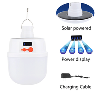 LED Solar Bulb Light Solar Powered Outdoor Waterproof Display Power Bulb Light Garden Decoration Cam