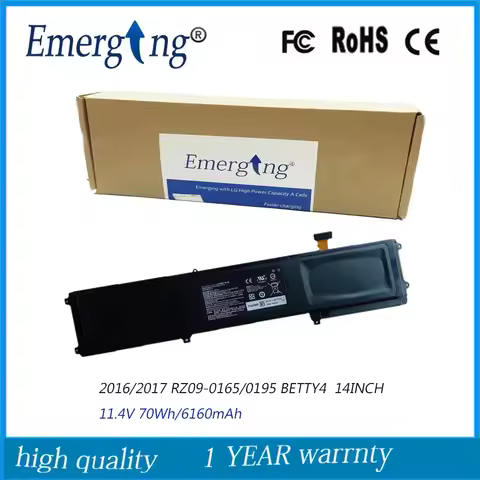 11.4V 70Wh BETTY4 Laptop Battery RZ09-0165 For Razer Blade 2016 14" V2 Series RZ09-0195 RZ09-01953E7