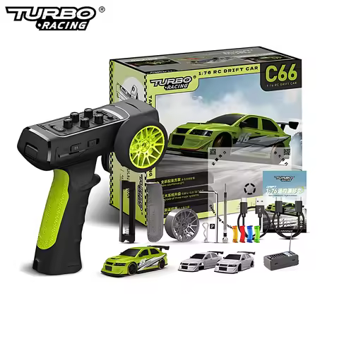 Turbo Racing C66 1:76 1/76 Full Proportional Desktop RTR RC Drift Car P36 2.4G 5CH Radio Transmitter