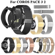 Metal WatchBand + Silicone Case Cover For COROS PACE 3 2 Strap Stainless Steel Bracelet Accessories 