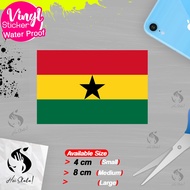 Ghana Stickers, Oneian Vinyl Stickers, World Country Flag Motif, Waterproof Material
