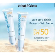 【Genuine】Glad2Glow Light Sunscreen SPF50 PA+++ | Refreshing texture, non-greasy no white cast | Ship