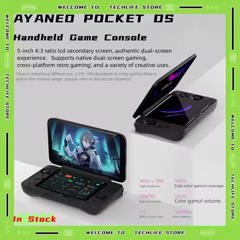AYANEO POCKET DS Handheld Game Console 1080P OLED Screen 8000mAh Retro Gaming Device Portable Gaming