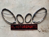 Mercedes Benz W210 tail lamp W211 head light cover chrome garnish bodykit body kit headlamp headligh