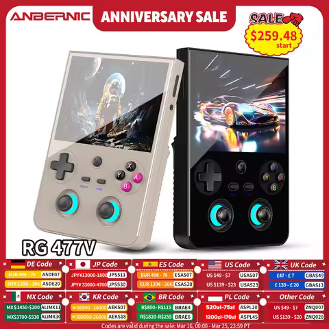 Anbernic RG477V Handheld Game Console 4.7" LTPS In-Cell Android 14 DSP Sound Effect Video Player Sup