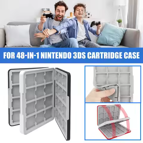 48-in-1 Game Cartridge Storage Case for Nintendo 3DS/DS/DS Lite/2DS Magnetic Closure Shockproof Prot