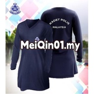 Aju Kadet Polis Uniform Sekolah Sublimation Tshirt / Baju Microfiber Jersi / Round Neck Short Sleeve