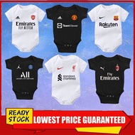 Liverpool Arsenal Barcelona Manchester United Paris AC Milan Newborn Pure Cotton Breathable Romper Jersey 0-24 Months Baby Summer Thin Short-Sleeved Butterfly Clothes Printing 5FSW