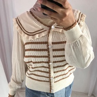 KARINA WOMEN'S KNIT TOP WITH BALLOON SLEEVES KOREAN STYLE by cicloth.co - WOMEN'S CARDIGAN KNITTED C