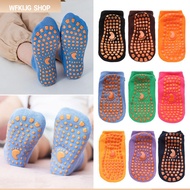 WFKIJG 1 Pair Foot Massage Trampoline Socks Comfortable Wear Anti-Slip Sock Cotton Skid Floor Socks Kids Adults