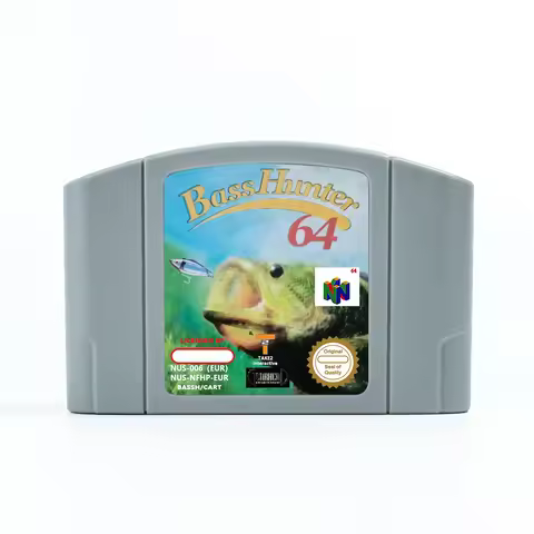 In-Fisherman Bass Hunter 64 N64 Cartridge USA EUR Game Card For 64bit Game Consoles