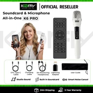 Koorfly K6 PRO Karaoke Microphone SoundCard 2-in-1 Built-in Noise Reduction Reverb & Dodge for Live 