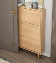 北歐超薄鞋櫃全實木翻斗鞋櫥家用進門口窄玄關櫃THIN CABINET