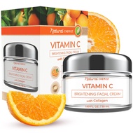 Vitamin C & Collagen Daily Face Moisturizer - Firming, Reduces Fine Lines & Wrinkles, Skin Brighteni