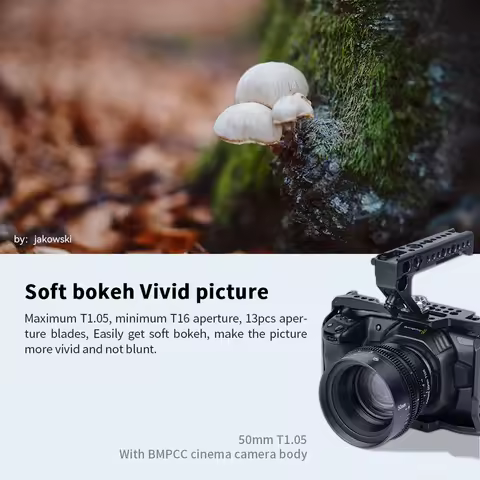 7artisans 25mm 35mm 50mm T1.05 APS-C Manual Focus Large Aperture Cine Vision Lens For Fujifx Sony E 