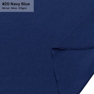 2x2/1x1 Kain Knit Rib Fabric Plain By Meter For Cuff Neckline Waist Plain Solid 901999