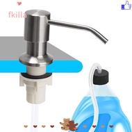 FKILLA Soap Dispenser No-spill Countertop Detergent Water Pump Stainless Steel Lotion Dispenser