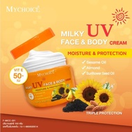 MYCHOICE MILKY UV FACE & BODY CREAM ขนาด 150 กรัม