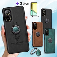 2 IN 1 For Realme C65 4G C67 4G VIVO Y28 4G Case Full Protection Leather With Ring Bracket Ceramic F