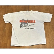 Hooters New York City T Shirt XL Off Broadway Stained Vintage lengan panjang atau pendek