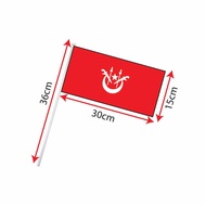 5PCS Kelantan Hand Hold Flag, Bendera Tangan Negeri Kelantan 15x30cm