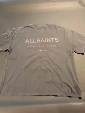 ALL SAINTS UNDERGROUND OVERSIZED CREW T-SHIRT XXL 2XL Gray Grey